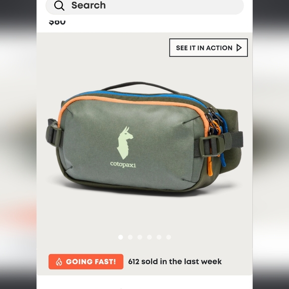 Cotopaxi Olive and Burgundy 1.5L Hip Bag - Picture 4 of 5